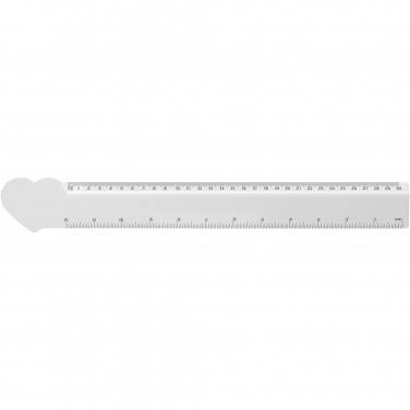 Logotrade corporate gift picture of: Tait 30cm heart-shaped recycled plastic ruler