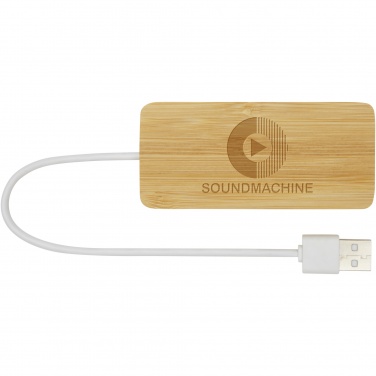 Logo trade promotional gifts picture of: Tapas bamboo USB hub
