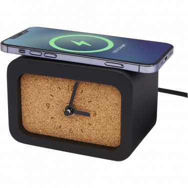 Logo trade promotional product photo of: Momento wireless limestone charging desk clock