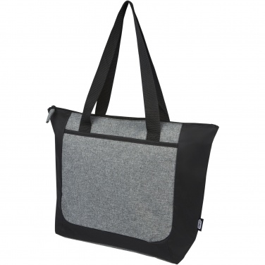 Logo trade promotional merchandise image of: Reclaim GRS recycled two-tone zippered tote bag 15L