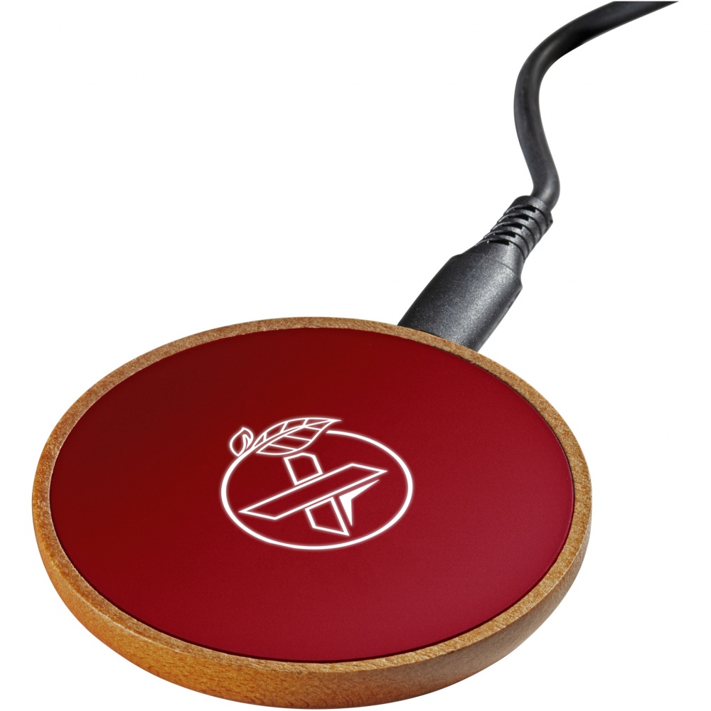Logotrade promotional gift picture of: SCX.design W13 10W wooden wireless charging station