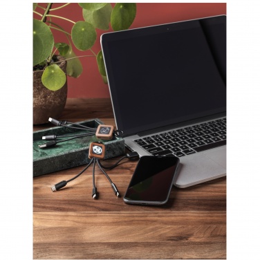 Logo trade promotional merchandise photo of: SCX.design C19 wooden easy to use cable