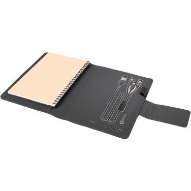 Logo trade advertising products image of: SCX.design O16 A5 light-up notebook power bank