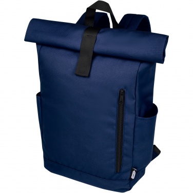 Logotrade advertising product picture of: Byron 15.6" GRS RPET roll-top backpack 18L