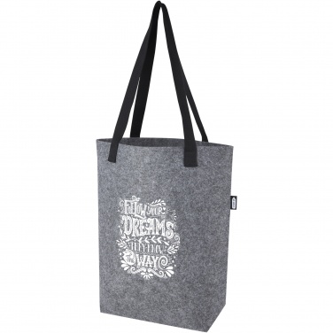 Logo trade business gifts image of: Felta GRS recycled felt tote bag with wide bottom 12L