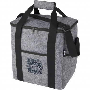 Logo trade business gifts image of: Felta GRS recycled felt bottle cooler bag 21L