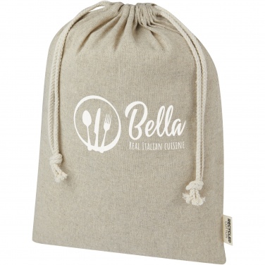 Logo trade promotional giveaway photo of: Pheebs 150 g/m² GRS recycled cotton gift bag large 4L