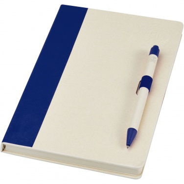 Logotrade promotional product picture of: Dairy Dream A5 size reference recycled milk cartons notebook and ballpoint pen set