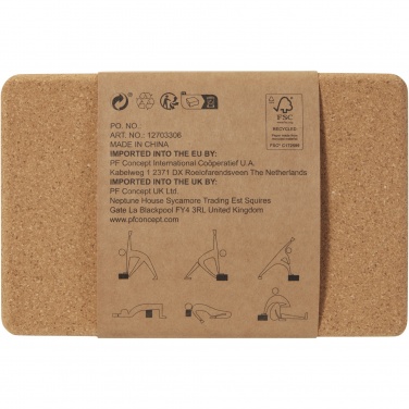 Logo trade corporate gift photo of: Trikona cork yoga brick