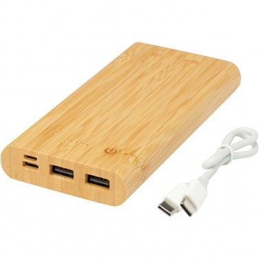 Logo trade promotional items picture of: Tulda 10.000 mAh bamboo power bank