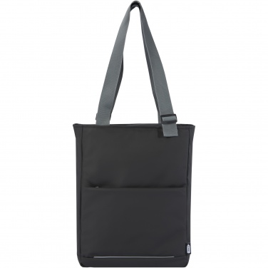 Logo trade business gifts image of: Aqua 14" GRS recycled water resistant laptop tote bag 14L