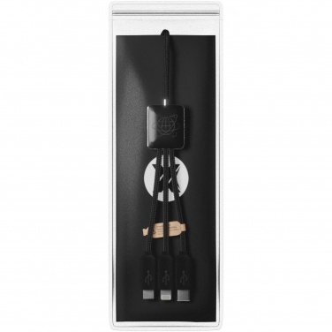 Logo trade promotional merchandise image of: SCX.design C45 5-in-1 rPET charging cable with data transfer