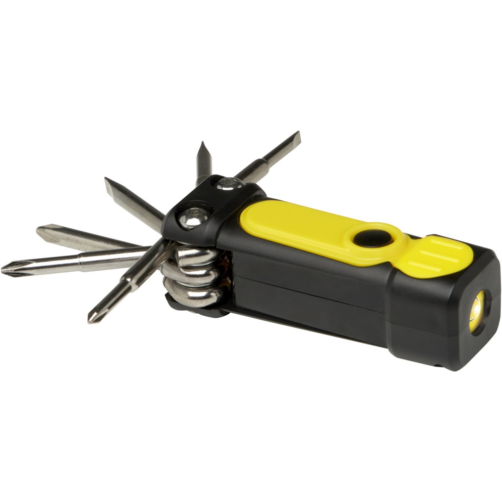 Logotrade promotional item image of: Octo 8-in-1 RCS recycled plastic screwdriver set with torch