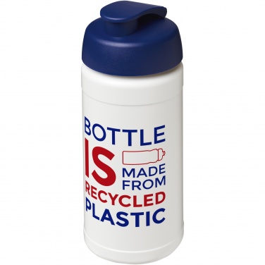 Logo trade promotional products image of: Baseline 500 ml recycled sport bottle with flip lid