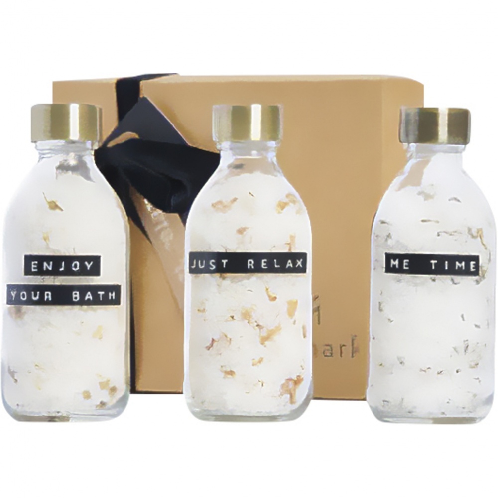Logo trade advertising product photo of: Wellmark Just Relax 3-piece 200 ml bath salt gift set