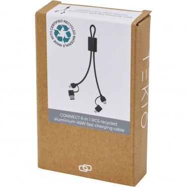 Logo trade promotional items picture of: Connect 6-in-1 RCS recycled aluminium 45W quick charge & data transfer cable