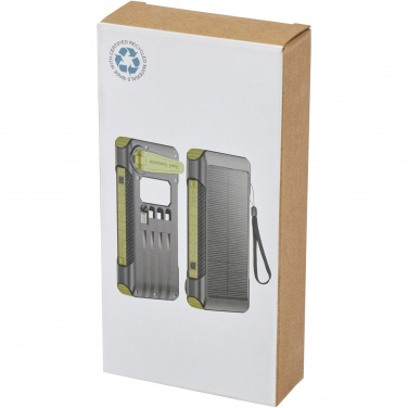 Logo trade promotional items image of: Soldy 10.000 mAh RCS recycled plastic solar dynamo power bank 
