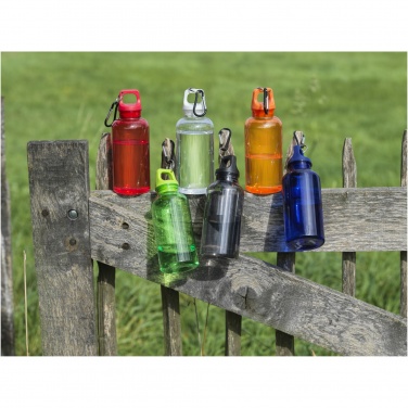 Logotrade business gifts photo of: Oregon 400 ml RCS certified recycled plastic water bottle with carabiner