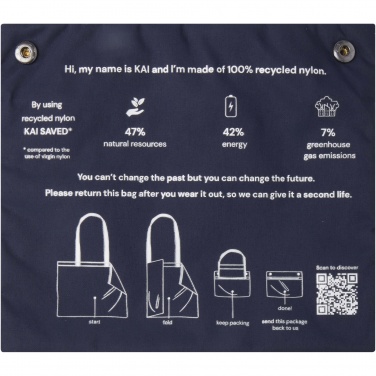 Logo trade promotional gifts picture of: Kai GRS recycled circular tote bag