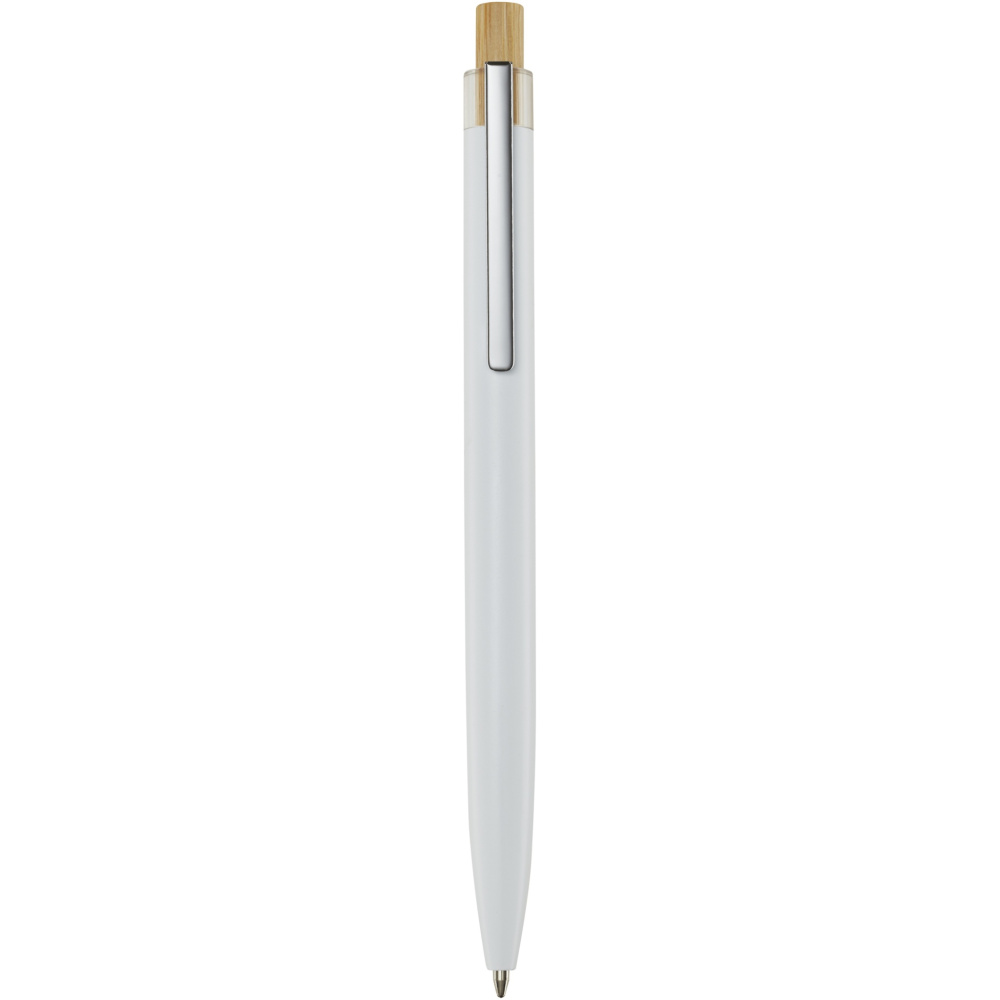 Logo trade corporate gifts image of: Nooshin recycled aluminium ballpoint pen (black ink)