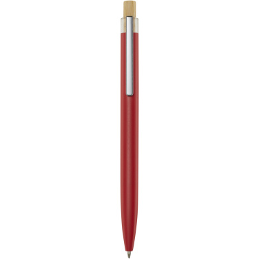 Logo trade promotional giveaways picture of: Nooshin recycled aluminium ballpoint pen (black ink)