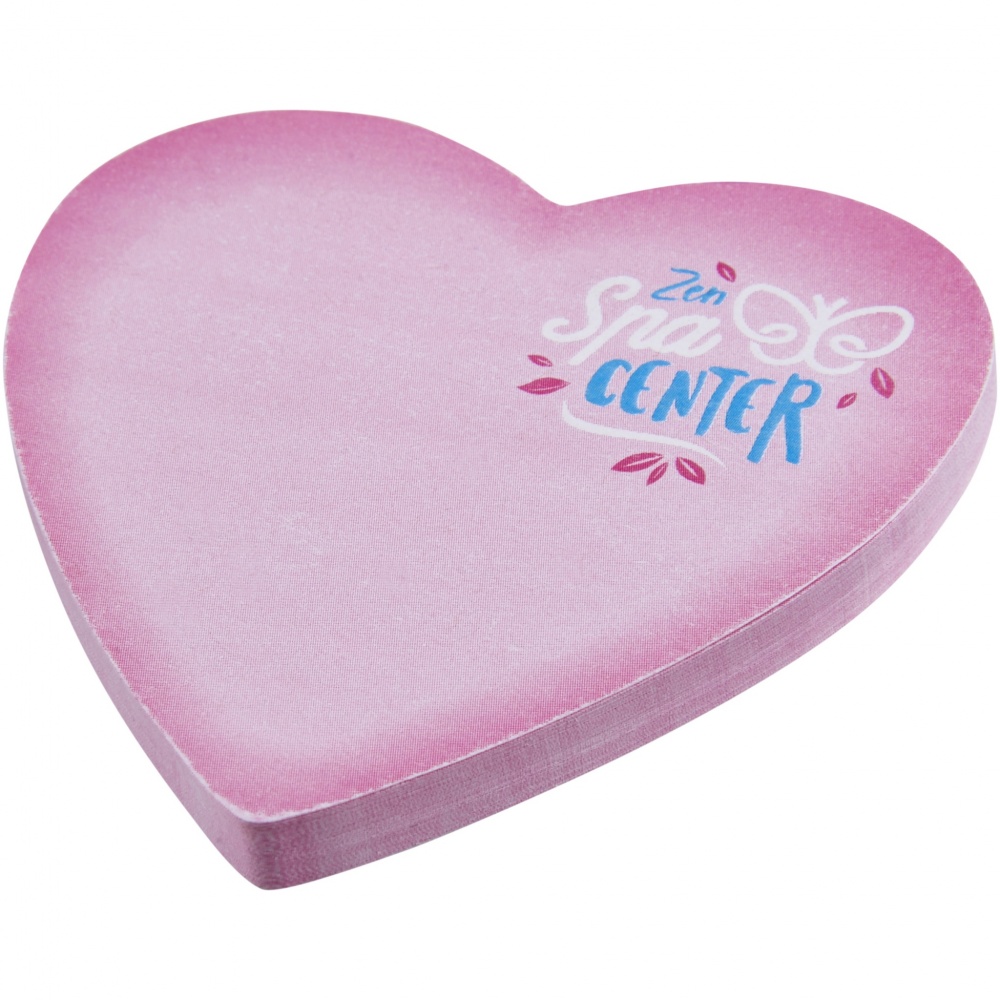 Logotrade promotional merchandise picture of: Sticky-Mate® heart-shaped recycled sticky notes