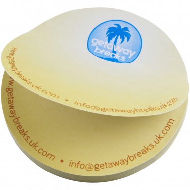 Logo trade promotional gift photo of: Sticky-Mate® circle-shaped recycled sticky notes