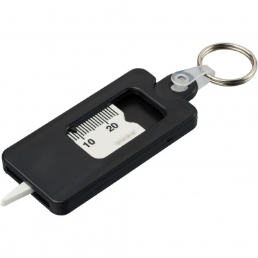 Logo trade corporate gifts picture of: Kym recycled tyre tread check keychain