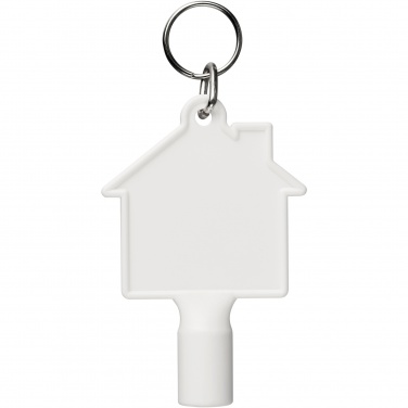 Logo trade promotional gift photo of: Maximilian house-shaped recycled utility key keychain