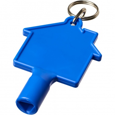 Logo trade promotional giveaways picture of: Maximilian house-shaped recycled utility key keychain