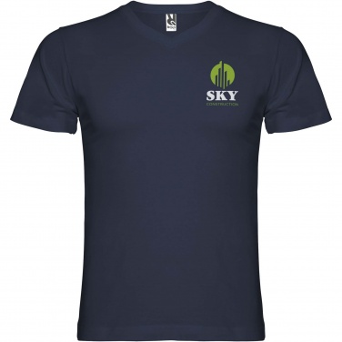 Logo trade business gifts image of: Samoyedo short sleeve men's v-neck t-shirt
