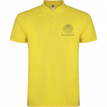 Logo trade promotional giveaways picture of: Star short sleeve men's polo