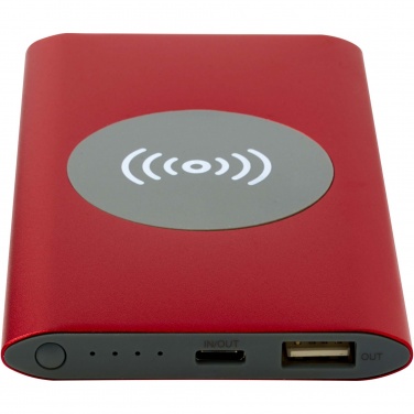 Logotrade advertising products photo of: Juice 4000 mAh Type-C recycled aluminium wireless power bank 