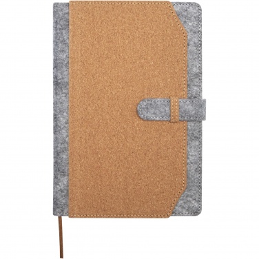 Logotrade advertising product image of: Viviana A5 recycled felt and cork notebook