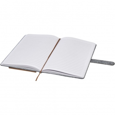 Logotrade promotional merchandise picture of: Viviana A5 recycled felt and cork notebook