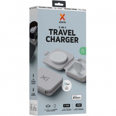Logo trade advertising products picture of: Xtorm XWF21 15W foldable 2-in-1 wireless travel charger
