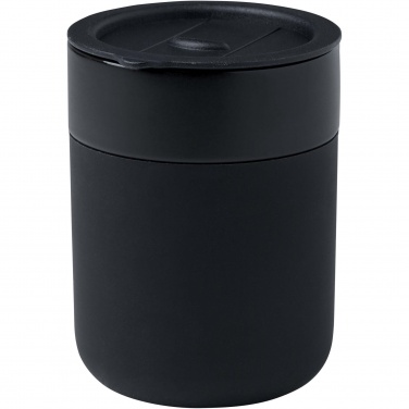 Logotrade advertising products photo of: Java 330 ml ceramic tumbler with silicone wrap and plastic lid