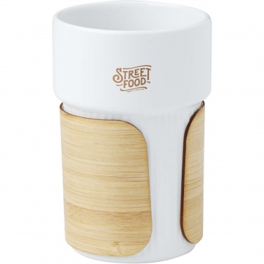Logo trade business gift photo of: Tumbler Fika 340 ml with bamboo sleeve