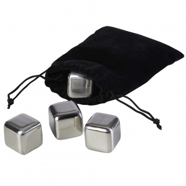 Logo trade promotional item photo of: Froz stainless steel ice cubes set