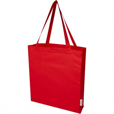 Logo trade advertising product photo of: Madras 140 g/m² GRS recycled cotton gusset tote bag