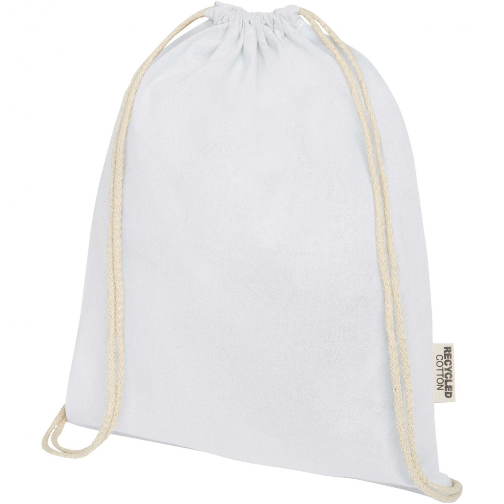 Logotrade promotional giveaway image of: Oregon 140 g/m² GRS recycled cotton drawstring bag