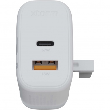 Logo trade promotional gift photo of: Xtorm XEC067G GaN² Ultra 67W wall charger - UK plug