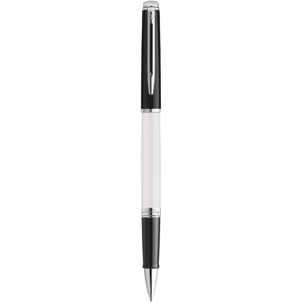 Logotrade promotional item picture of: Hemisphere colour blocking rollerball pen with palladium trim