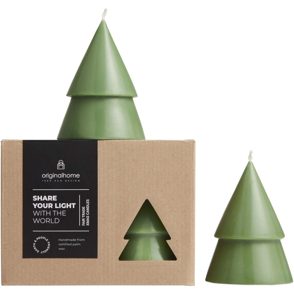 Logo trade promotional item photo of: Originalhome Xmas tree candle set of 2 - M