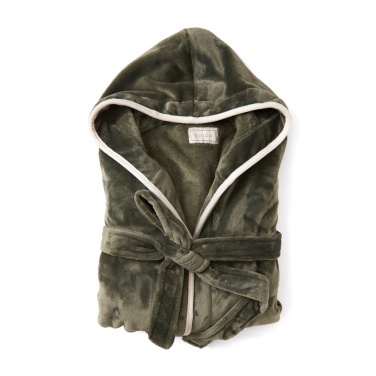 Logo trade promotional gift photo of: VINGA Louis luxury plush RPET robe size L-XL
