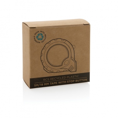 Logotrade promotional merchandise picture of: RCS recycled plastic 5M/19 mm tape with stop button