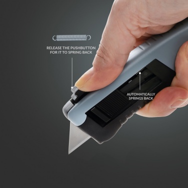 Logotrade corporate gift image of: RCS certified recycled plastic Auto retract safety knife