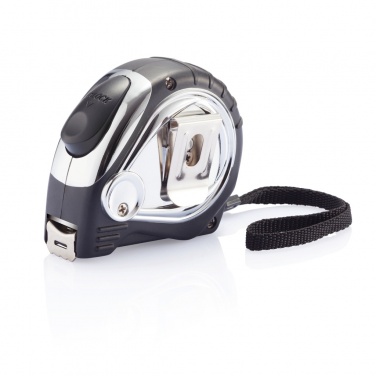 Logo trade promotional gift photo of: Chrome plated auto stop tape measure