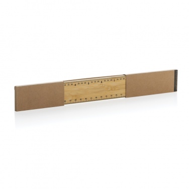 Logotrade promotional item image of: Timberson extra thick 30cm double sided bamboo ruler