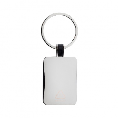 Logo trade advertising products image of: RCS recycled zinc alloy rectangle keyring